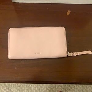Fossil Pink Leather Wallet